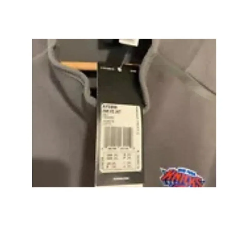 Adidas Mens New York Knicks Full Zip Warmup Jacket Size 2XL Gray NYC Team Logo